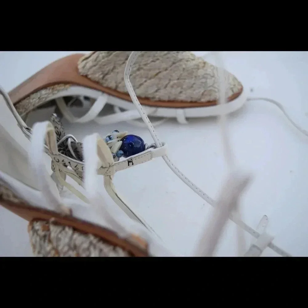 Stuart Weitzman Ankle wrap espradille wedges - Picture 6 of 8